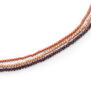 A close up of the faceted beads.